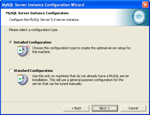 MySQL Server Instance Config Wizard: Configuration Type